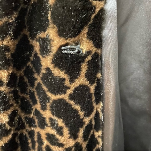 Penny Lane Style Women's Faux Fur Heavy Jacket Animal Print Brown Long Sleeve - Picture 12 of 16